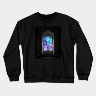 Dude infront space door Crewneck Sweatshirt